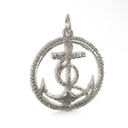 Ships Anchor in Rope Circle Charm