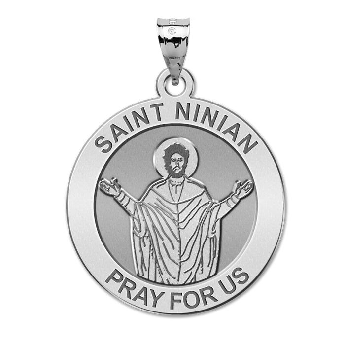 Saint Ninian Round Religious Medal