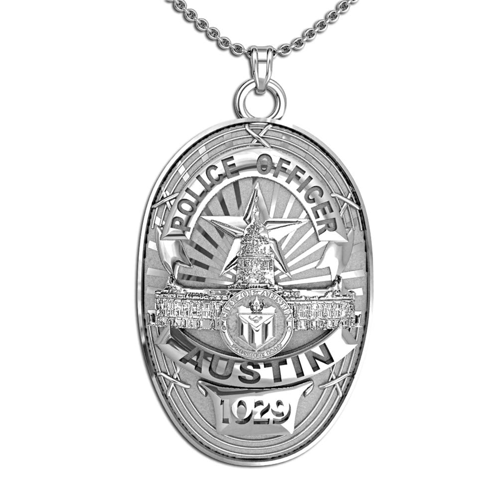 Personalized Austin,Texas Police Badge with Your Name, Rank, and Number