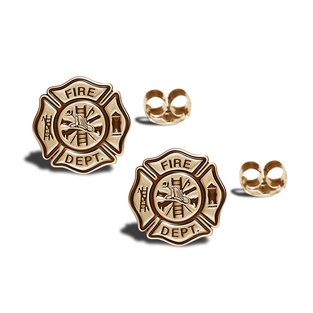 Fire Fighter Maltese Earrings
