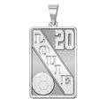 Personalized Soccer Pendant with Cut-Out Name & Number