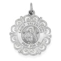 Saint Valentine Round Filigree Religious Medal