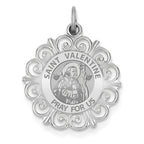 Saint Valentine Round Filigree Religious Medal