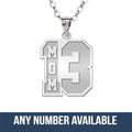 Mom's Jersey Number Charm or Pendant