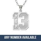 Mom's Jersey Number Charm or Pendant