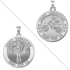 Motocross - Saint Sebastian Doubledside Sports Religious Medal