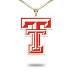Texas Tech University Color Enamel Logo Necklace