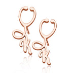 Pair of Nurse Initial Stethoscope Stud Earrings