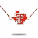 Texas Tech Color Enamel Outline Bracelet