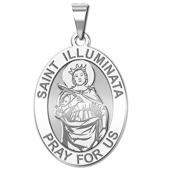 Saint Illuminata Oval Religious Medal