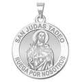 San Judas Tadeo Round Religious Medal