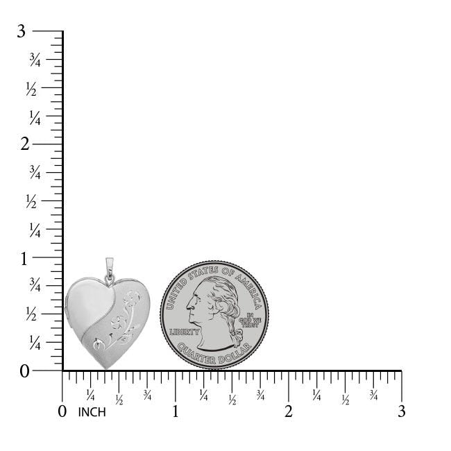 Floral Heart Photo Locket