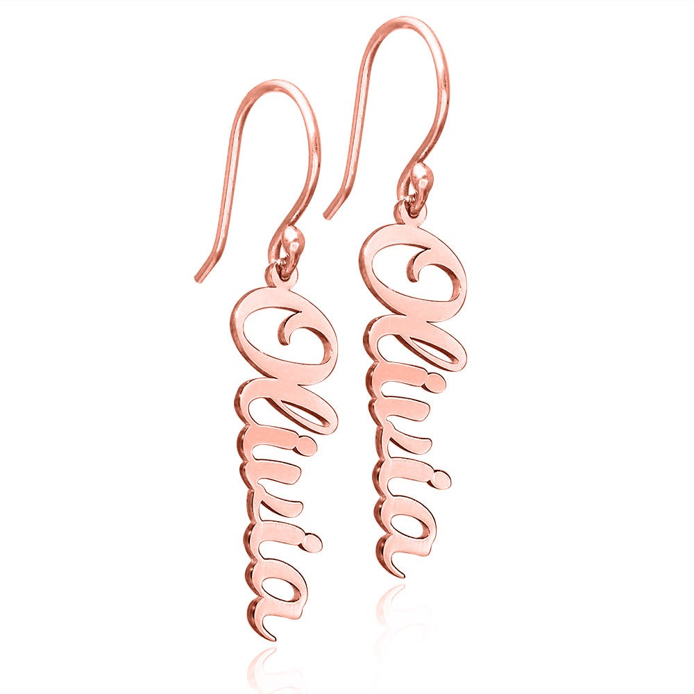 Script Name Dangle Earrings