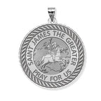 Saint James The Greater Round Rope Border Religious Medal