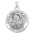Saint Agatha Of Sicily Round Religious Medal