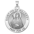 Saint Ita Of Killeedy Round Religious Medal
