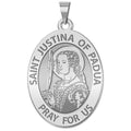 Saint Justina of Padua Oval Religious Medal
