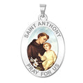 Saint Anthony Oval Religious Medal "Color"