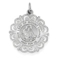 Our Lady Of Mount Carmel Round Filigree Religious Medal