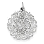Our Lady Of Mount Carmel Round Filigree Religious Medal