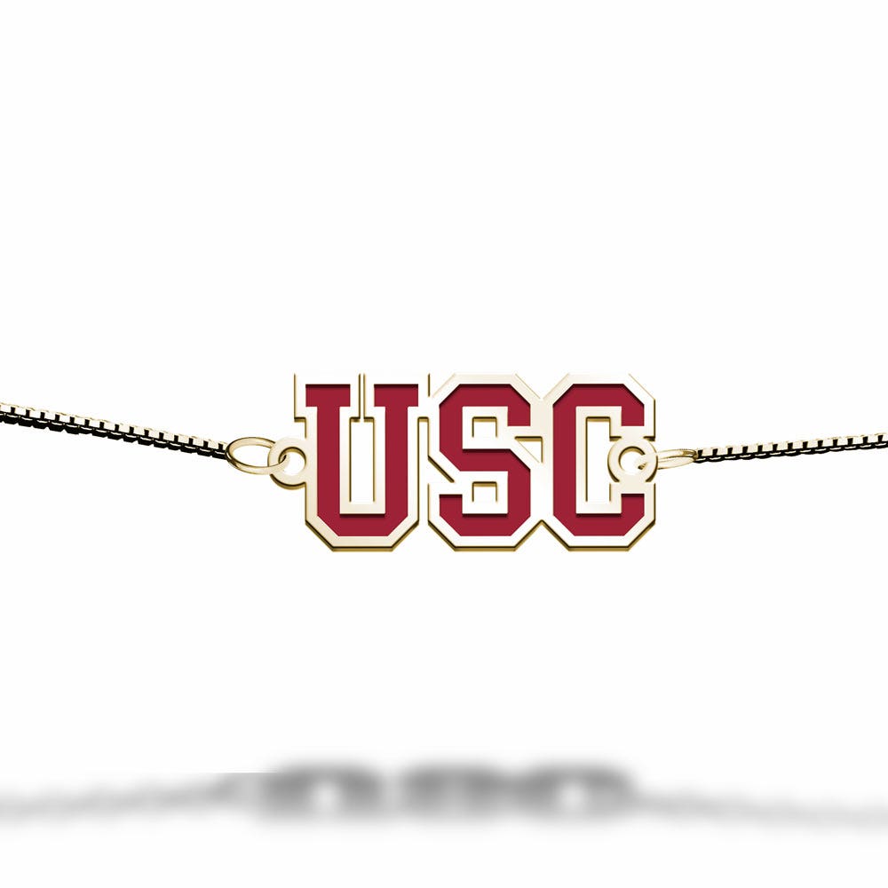 Usc Color Enamel Block Bracelet