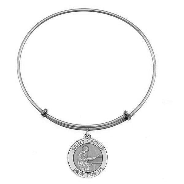 Expandable Bracelet With Saint Cecilia Charm
