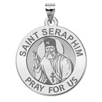 Saint Seraphim Round Religious Medal