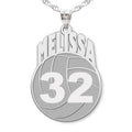 Custom Volleyball Pendant with Name & Number