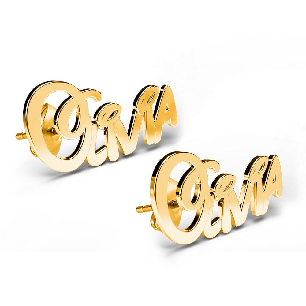 Script Fairy Tale Name Earrings