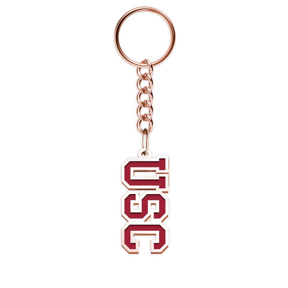 Usc Color Enamel Block Key Chain