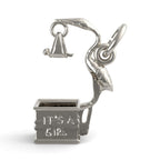 Its A Girl Stork Charm