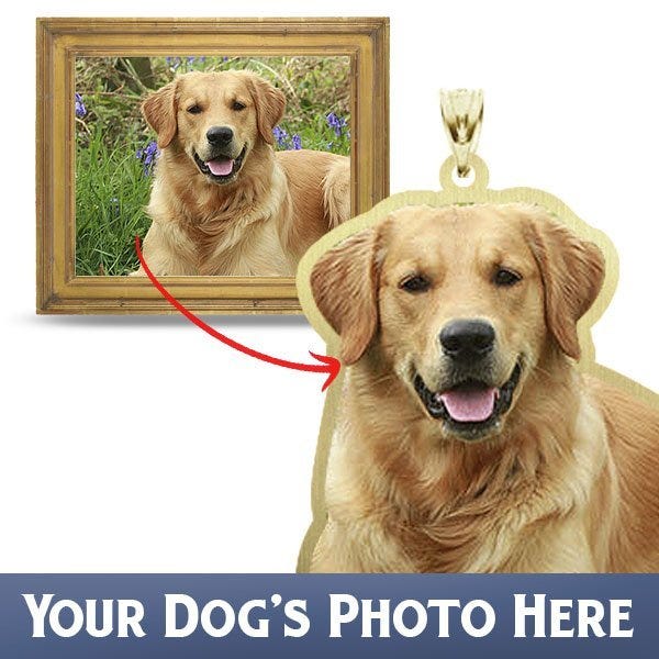 Custom Personalized Etched Portrait Pendant or Charm of Your Dog