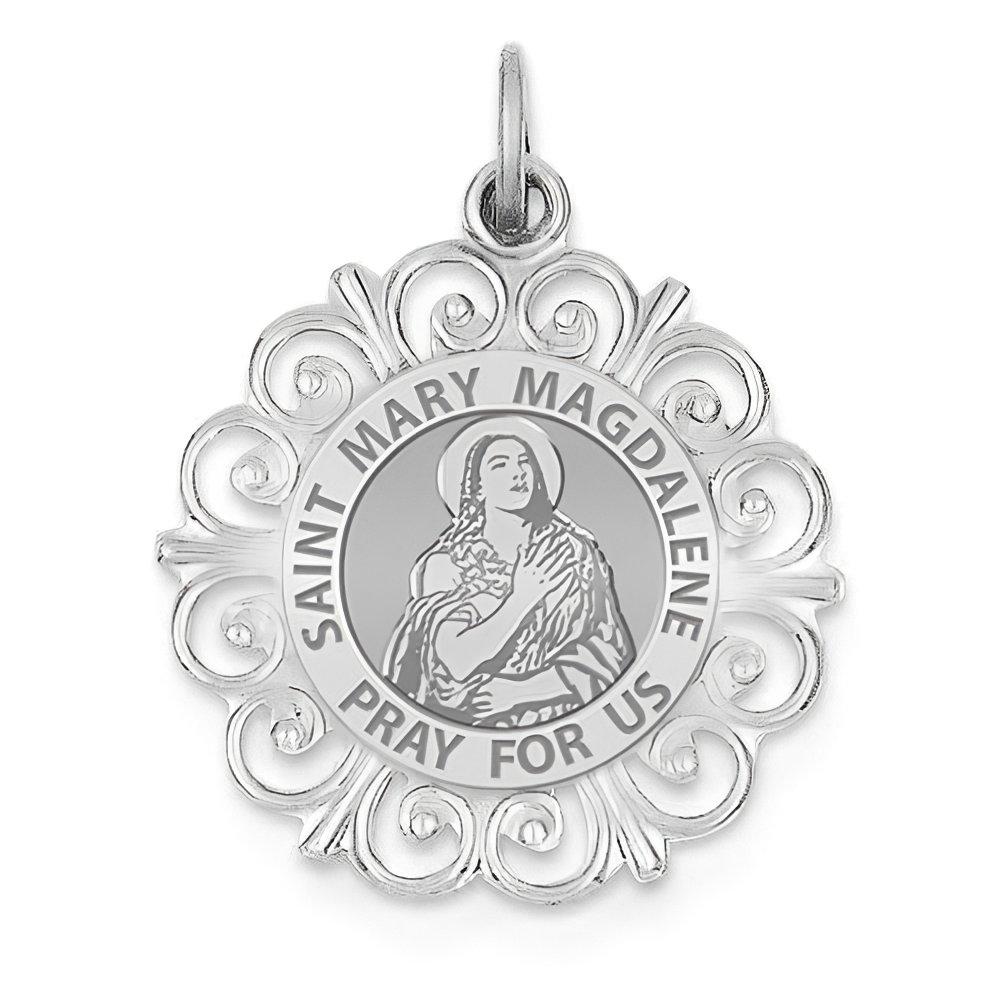 Round Filigree Saint Mary Magdalene Medal