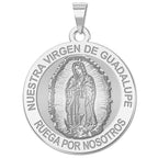 Nuestra Virgen De Guadalupe Round Religious Medal