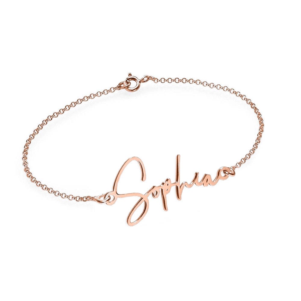 Personalized Modern Script Name Anklet