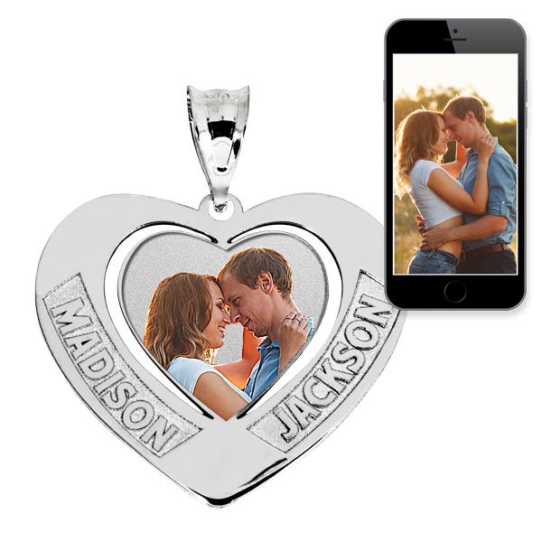Heart Pendant with 2 Names