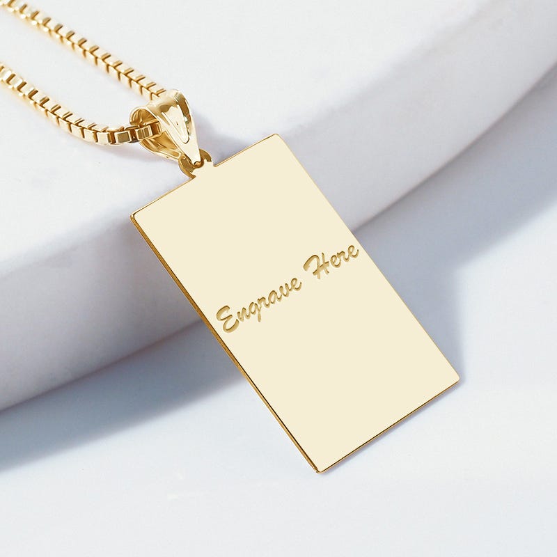 Engravable Rectangle Pendant or Charm