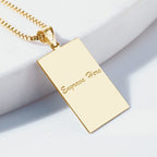 Engravable Rectangle Pendant or Charm