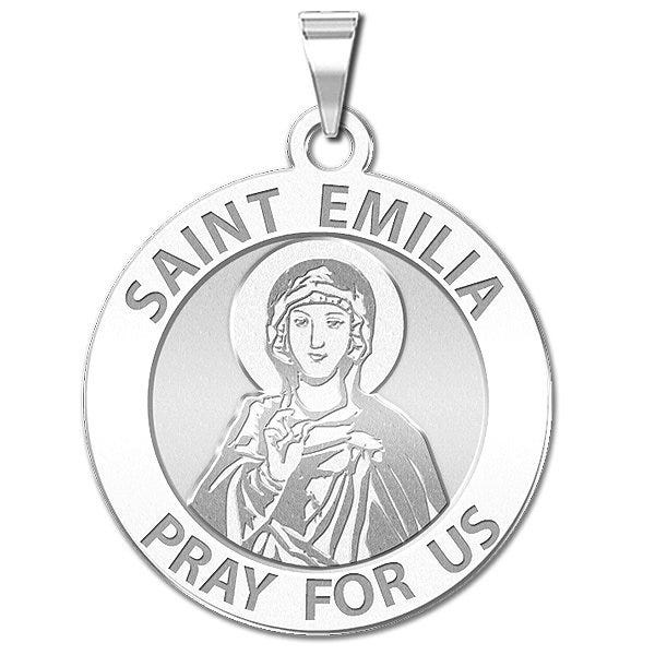 Saint Emilia Round Religious Medal