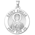 Saint Emilia Round Religious Medal