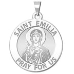 Saint Emilia Round Religious Medal