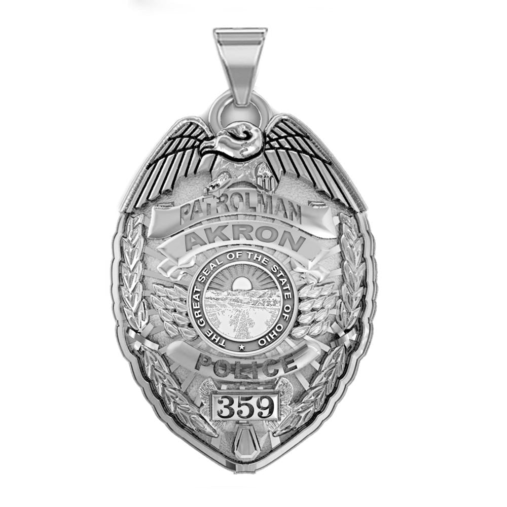 Personalized Ohio Police Badge with Your Name, Rank, Number & Department