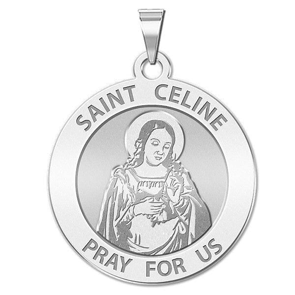 Saint Celine Round Religious Medal