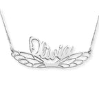 Personalized Fairy Wing Name Necklace