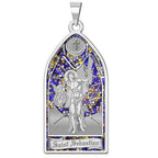 Saint Sebastian - Stained Glass Religious Medal