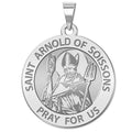 Saint Arnold Of Soissons Round Religious Medal