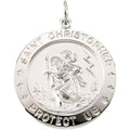 Saint Christopher Round Religious Medal
