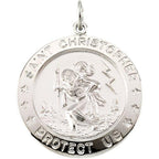 Saint Christopher Round Religious Medal