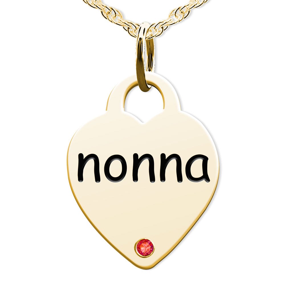 Nonna Heart Shaped Charm