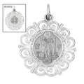 Saint Benedict Double Sided Round Filigree Religious Medal